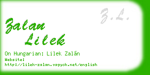 zalan lilek business card